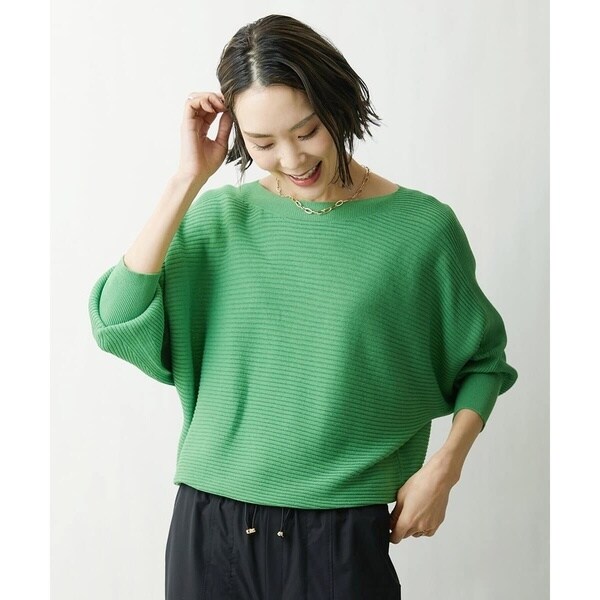 ミッシェルクラン（MICHEL KLEIN）/[小さいサイズ]ホールガーメント(R)ドルマンスリーブニット（7分袖/定番人気/新色追加）_3