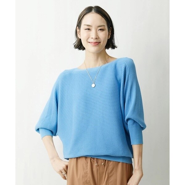 ミッシェルクラン（MICHEL KLEIN）/[小さいサイズ]ホールガーメント(R)ドルマンスリーブニット（7分袖/定番人気/新色追加）_4