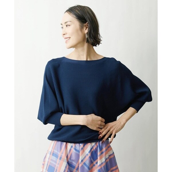 ミッシェルクラン（MICHEL KLEIN）/[小さいサイズ]ホールガーメント(R)ドルマンスリーブニット（7分袖/定番人気/新色追加）_6