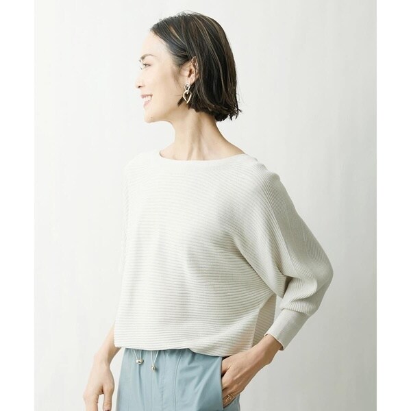 ミッシェルクラン（MICHEL KLEIN）/[小さいサイズ]ホールガーメント(R)ドルマンスリーブニット（7分袖/定番人気/新色追加）_7
