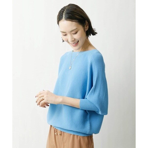 ミッシェルクラン（MICHEL KLEIN）/[小さいサイズ]ホールガーメント(R)ドルマンスリーブニット（7分袖/定番人気/新色追加）_10