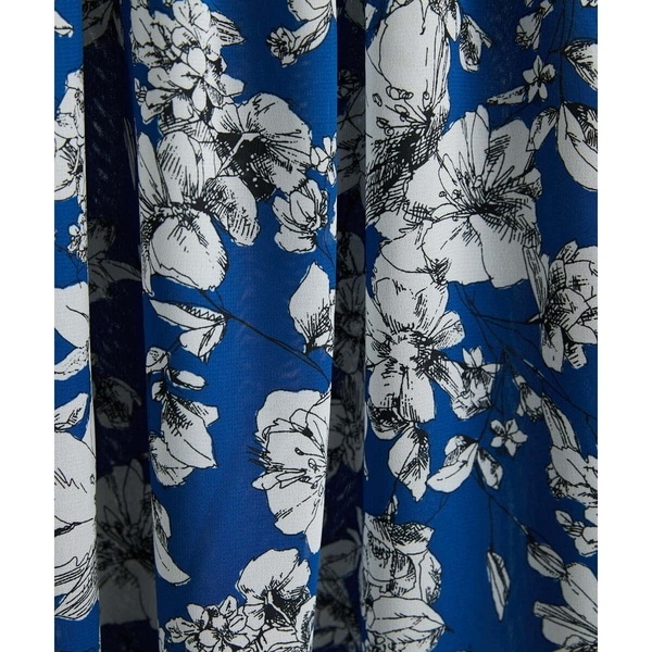 MK ミッシェルクラン/【小さいサイズ】ラインフラワープリントスカート/丈の長さが選べる/洗える MK ミッシェルクラン/【小さいサイズ】ラインフラワープリントスカート