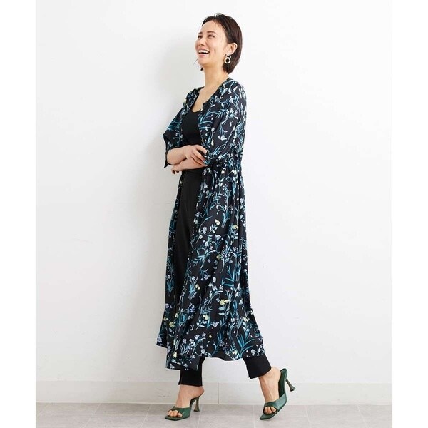 ミッシェルクラン/[小さいサイズ]2WAY ダークフラワーロングワンピース