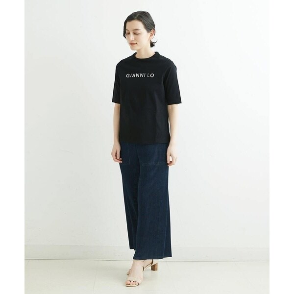 ジャンニ・ロ・ジュディチェ/[洗える]デニム転写プリントプリーツ