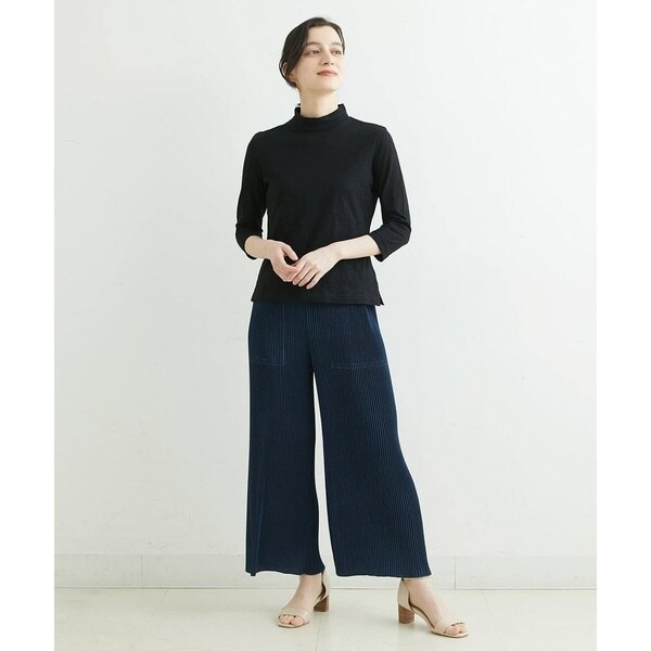 ジャンニ・ロ・ジュディチェ/[洗える]デニム転写プリントプリーツ