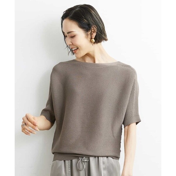 ミッシェルクラン（MICHEL KLEIN）/[小さいサイズ]ホールガーメント(R)ボートネックニット(定番人気/WEB限定カラー）_1