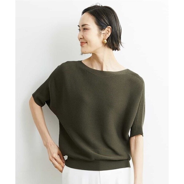 ミッシェルクラン（MICHEL KLEIN）/[小さいサイズ]ホールガーメント(R)ボートネックニット(定番人気/WEB限定カラー）_2