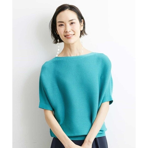 ミッシェルクラン（MICHEL KLEIN）/[小さいサイズ]ホールガーメント(R)ボートネックニット(定番人気/WEB限定カラー）_3