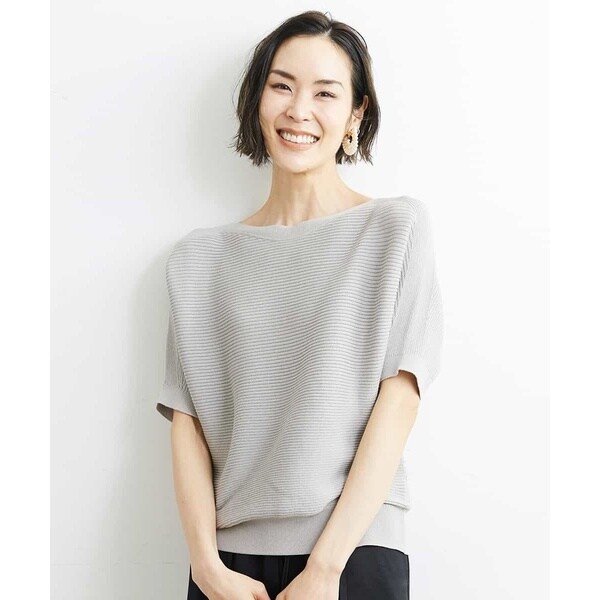 ミッシェルクラン（MICHEL KLEIN）/[小さいサイズ]ホールガーメント(R)ボートネックニット(定番人気/WEB限定カラー）_4