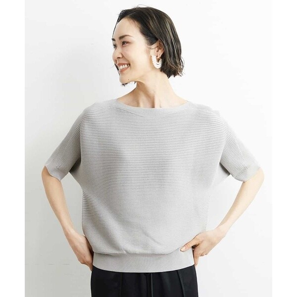 ミッシェルクラン（MICHEL KLEIN）/[小さいサイズ]ホールガーメント(R)ボートネックニット(定番人気/WEB限定カラー）_5