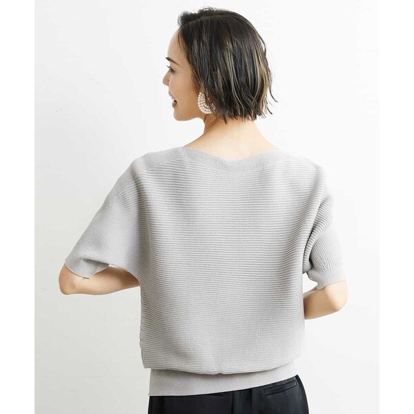 ミッシェルクラン（MICHEL KLEIN）/[小さいサイズ]ホールガーメント(R)ボートネックニット(定番人気/WEB限定カラー）_6