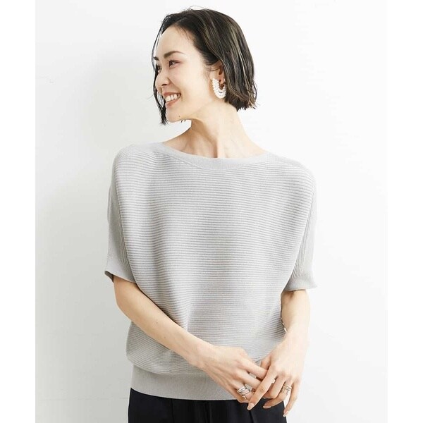 ミッシェルクラン（MICHEL KLEIN）/[小さいサイズ]ホールガーメント(R)ボートネックニット(定番人気/WEB限定カラー）_7
