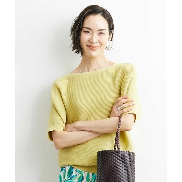 ミッシェルクラン（MICHEL KLEIN）/[小さいサイズ]ホールガーメント(R)ボートネックニット(定番人気/WEB限定カラー）_8