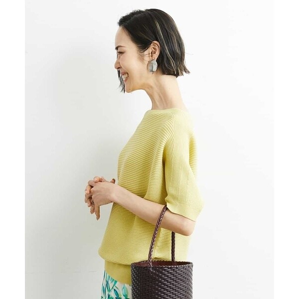 ミッシェルクラン（MICHEL KLEIN）/[小さいサイズ]ホールガーメント(R)ボートネックニット(定番人気/WEB限定カラー）_9
