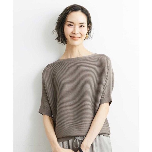 ミッシェルクラン（MICHEL KLEIN）/[小さいサイズ]ホールガーメント(R)ボートネックニット(定番人気/WEB限定カラー）_12