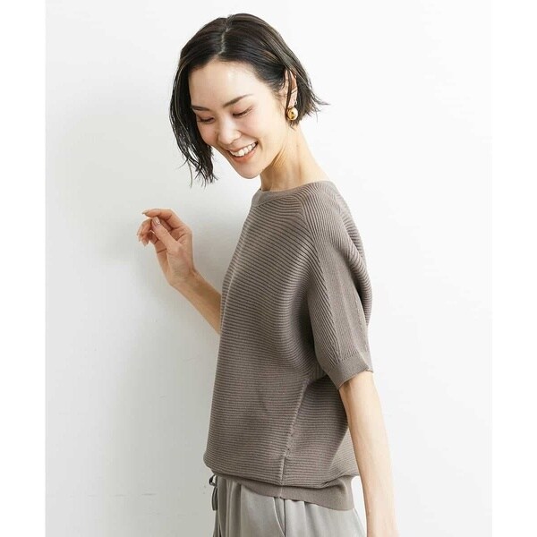 ミッシェルクラン（MICHEL KLEIN）/[小さいサイズ]ホールガーメント(R)ボートネックニット(定番人気/WEB限定カラー）_13