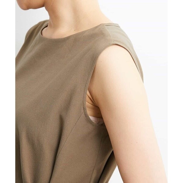 ミッシェルクラン（MICHEL KLEIN）/[小さいサイズ]リネンライクツイルロングフレアワンピース_8