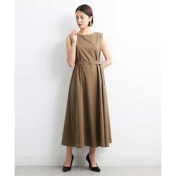 ミッシェルクラン（MICHEL KLEIN）/[小さいサイズ]リネンライクツイルロングフレアワンピース_14