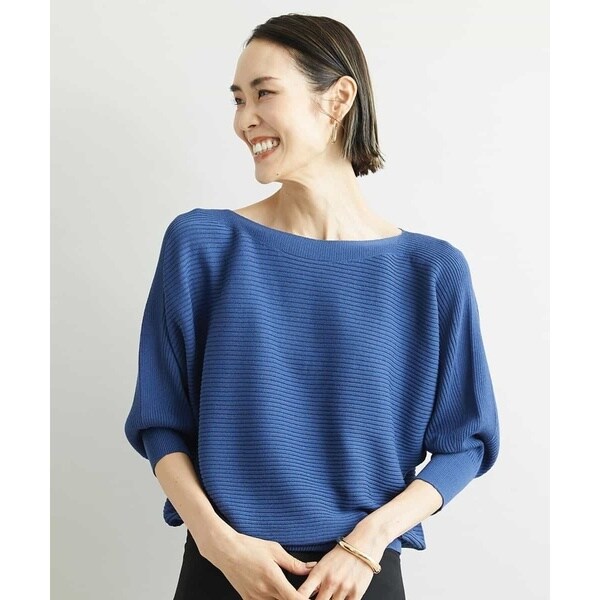 ミッシェルクラン（MICHEL KLEIN）/[小さいサイズ]ホールガーメント(R)ドルマンスリーブニット(定番人気/7分袖）_3