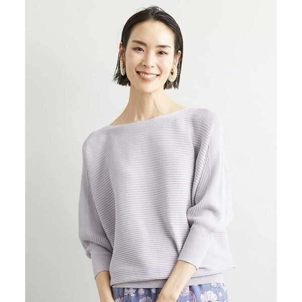 ミッシェルクラン（MICHEL KLEIN）/[小さいサイズ]ホールガーメント(R)ドルマンスリーブニット(定番人気/7分袖）_4