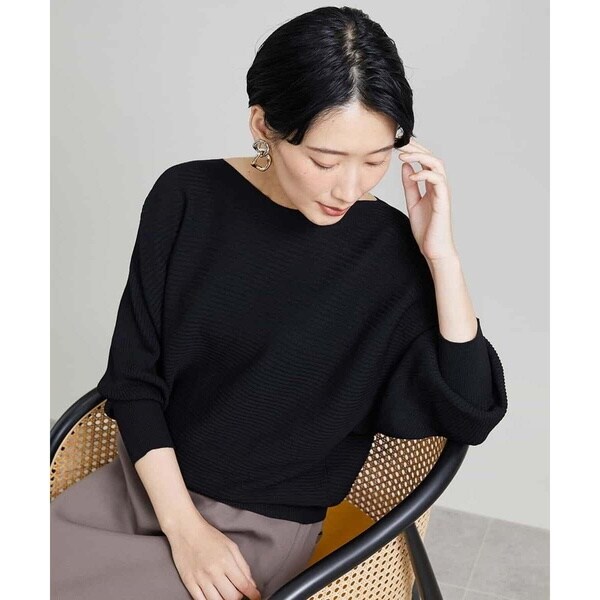 ミッシェルクラン（MICHEL KLEIN）/[小さいサイズ]ホールガーメント(R)ドルマンスリーブニット(定番人気/7分袖）_6