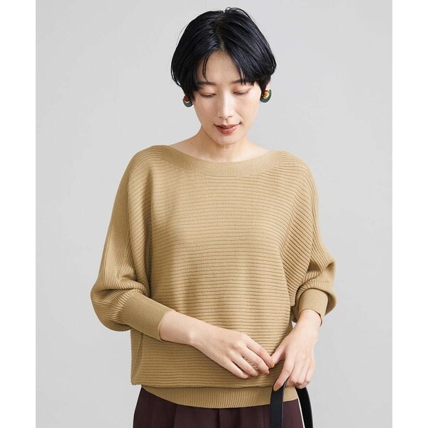 ミッシェルクラン（MICHEL KLEIN）/[小さいサイズ]ホールガーメント(R)ドルマンスリーブニット(定番人気/7分袖）_14