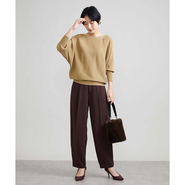 ミッシェルクラン（MICHEL KLEIN）/[小さいサイズ]ホールガーメント(R)ドルマンスリーブニット(定番人気/7分袖）_16