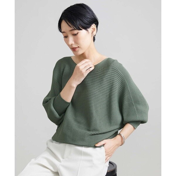 ミッシェルクラン（MICHEL KLEIN）/[小さいサイズ]ホールガーメント(R)ドルマンスリーブニット(定番人気/7分袖）_19