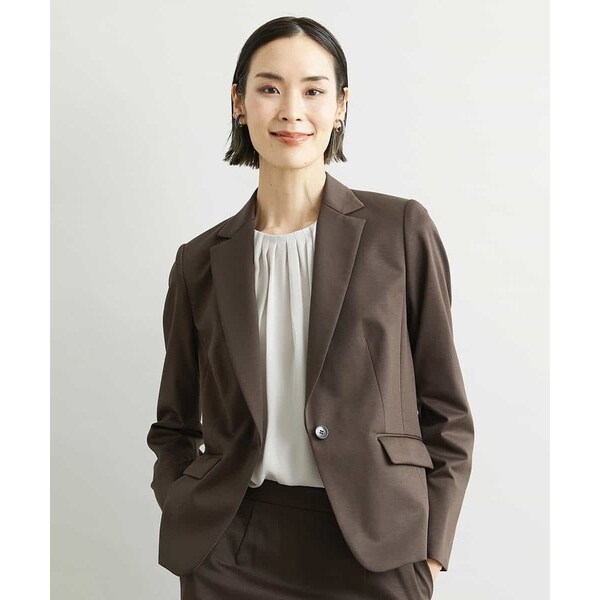 ミッシェルクラン（MICHEL KLEIN）/[小さいサイズ]トップサーモカルゼテーラードジャケット(定番スーツ/機能素材/総裏）_1