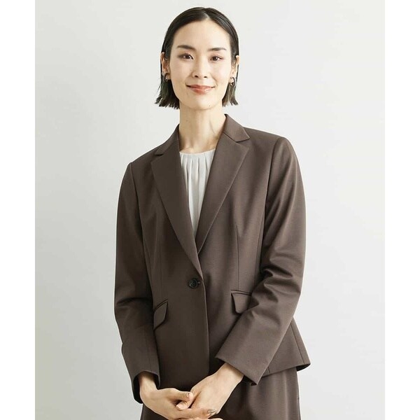ミッシェルクラン（MICHEL KLEIN）/[小さいサイズ]トップサーモカルゼテーラードジャケット(定番スーツ/機能素材/総裏）_4