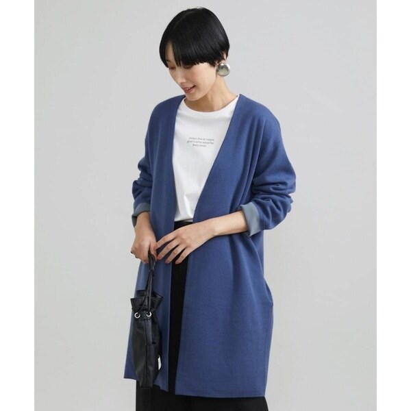 ミッシェルクラン（MICHEL KLEIN）/[小さいサイズ]ダブルフェイスニットコーディガン