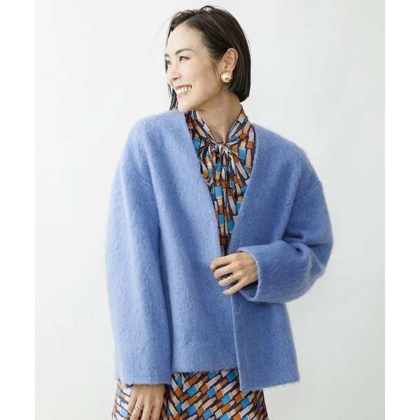ミッシェルクラン（MICHEL KLEIN）/[小さいサイズ]モヘアシャギーノーカラーコートの通販は 21,450円