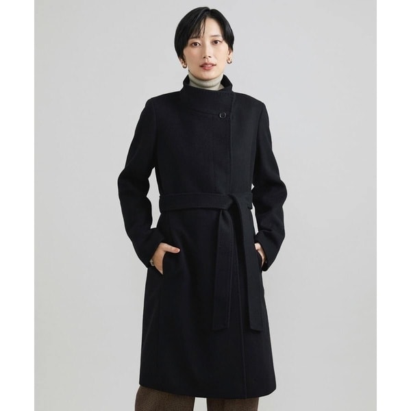 ミッシェルクラン（MICHEL KLEIN）/[小さいサイズ]ウールビーバースタンドカラーコート/定番人気_2