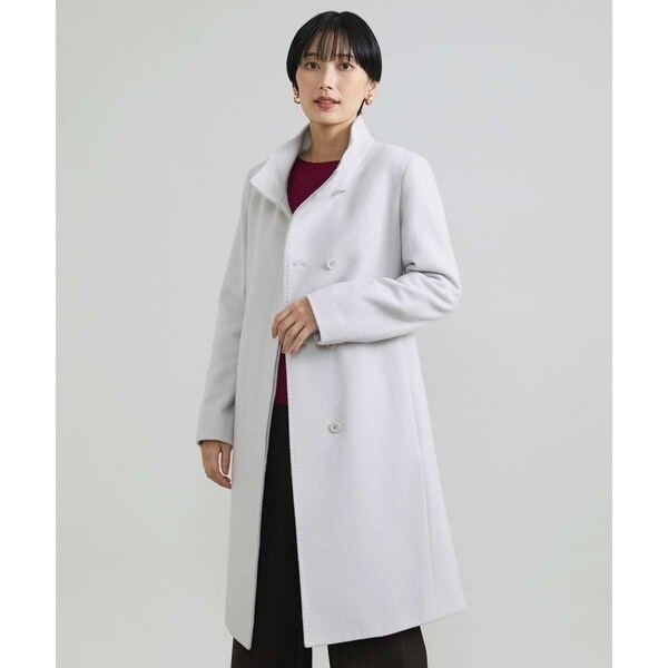ミッシェルクラン（MICHEL KLEIN）/[小さいサイズ]ウールビーバースタンドカラーコート/定番人気_3