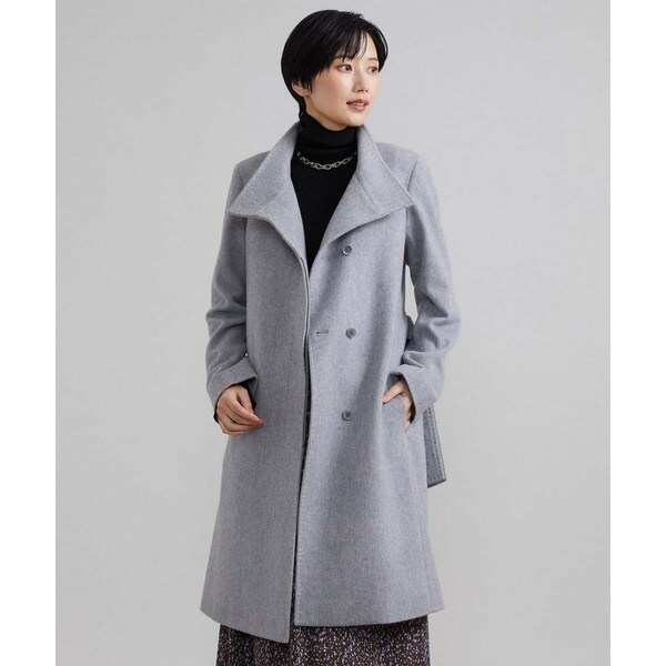 ミッシェルクラン（MICHEL KLEIN）/[小さいサイズ]ウールビーバースタンドカラーコート/定番人気_5