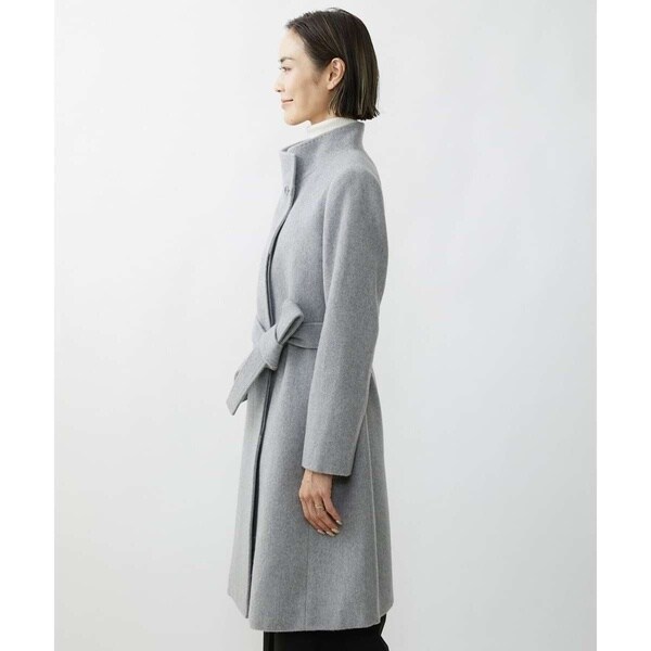 ミッシェルクラン（MICHEL KLEIN）/[小さいサイズ]ウールビーバースタンドカラーコート/定番人気_7