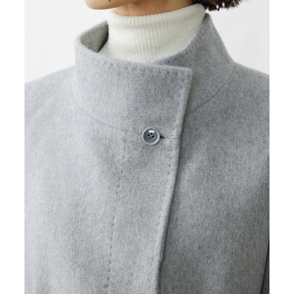 ミッシェルクラン（MICHEL KLEIN）/[小さいサイズ]ウールビーバースタンドカラーコート/定番人気_9