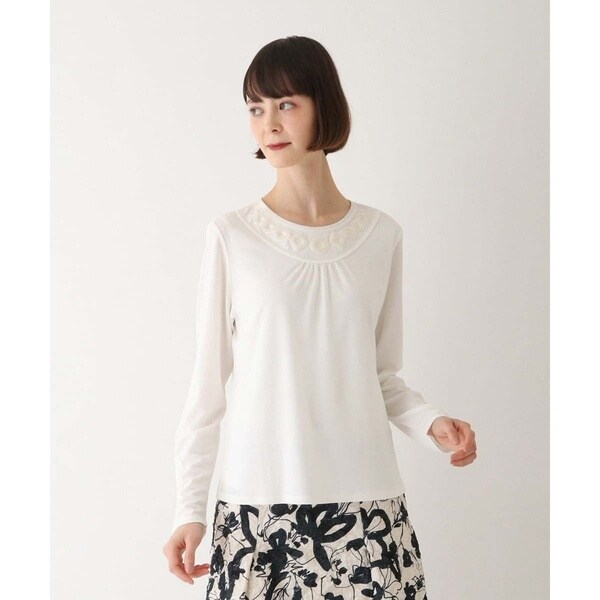 ヒロコビス（hirokobis）/【小さいサイズ/洗える】ネックコンシャスデザインカットソー