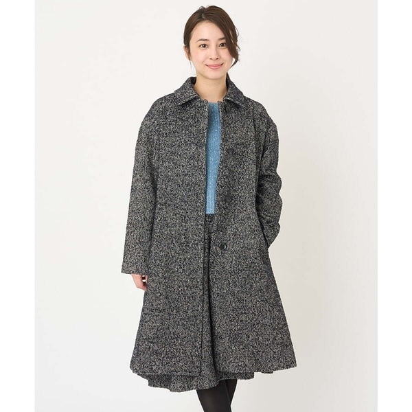 MK ミッシェルクラン（MK MICHEL  ）/【小さいサイズ】ループツイードヘリンボーンステンカラーコート