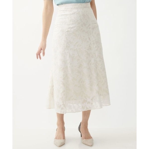 MK ミッシェルクラン（MK MICHEL  ）/【小さいサイズ】カットジャガードマーメイドスカート/洗える