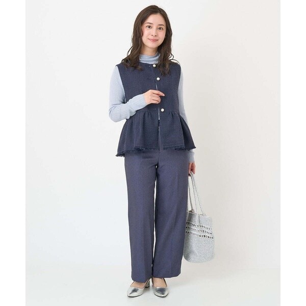 MK ミッシェルクラン（MK MICHEL KLEIN ）/【小さいサイズ】パール調釦デザインツイードベスト/洗える_18