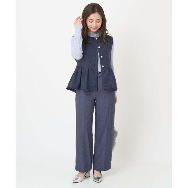 MK ミッシェルクラン（MK MICHEL KLEIN ）/【小さいサイズ】パール調釦デザインツイードベスト/洗える_19