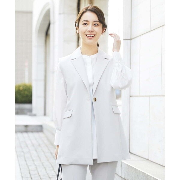 MK ミッシェルクラン（MK MICHEL KLEIN ）/【小さいサイズ】ロングジレ/制菌加工/洗えるの通販は 10,450円