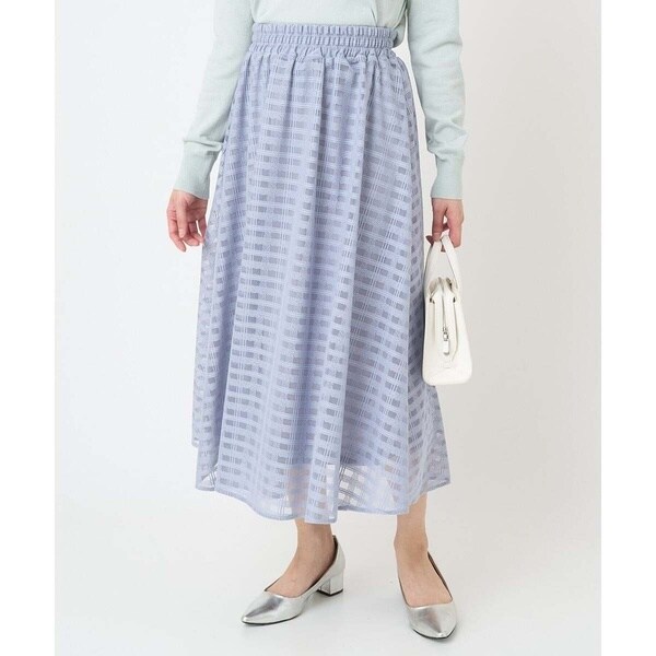 MK ミッシェルクラン（MK MICHEL  ）/【小さいサイズ】チェック柄チュールレーススカート/洗える