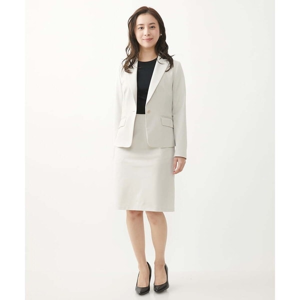 ミッシェルクラン（MICHEL KLEIN）/[小さいサイズ]トリコットカノコセミフレアスカート（セットアップ対応/定番スーツ）_12