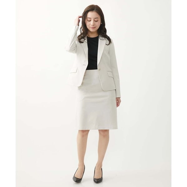 ミッシェルクラン（MICHEL KLEIN）/[小さいサイズ]トリコットカノコセミフレアスカート（セットアップ対応/定番スーツ）_14