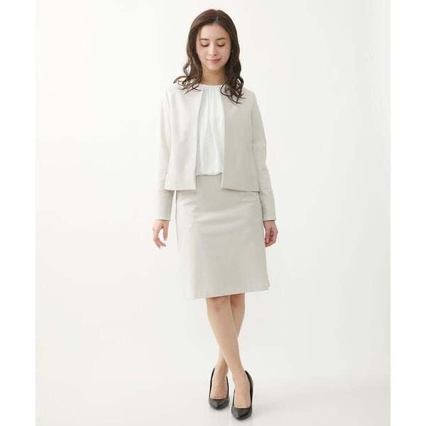 ミッシェルクラン（MICHEL KLEIN）/[小さいサイズ]トリコットカノコセミフレアスカート（セットアップ対応/定番スーツ）_15