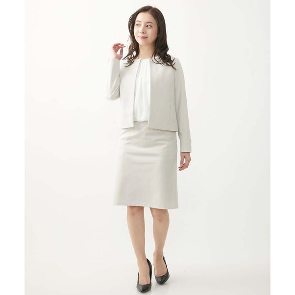ミッシェルクラン（MICHEL KLEIN）/[小さいサイズ]トリコットカノコセミフレアスカート（セットアップ対応/定番スーツ）_17