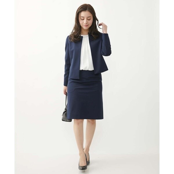 ミッシェルクラン（MICHEL KLEIN）/[小さいサイズ]トリコットカノコセミフレアスカート（セットアップ対応/定番スーツ）_18