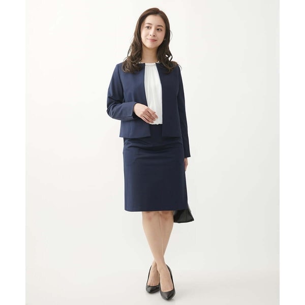 ミッシェルクラン（MICHEL KLEIN）/[小さいサイズ]トリコットカノコセミフレアスカート（セットアップ対応/定番スーツ）_19